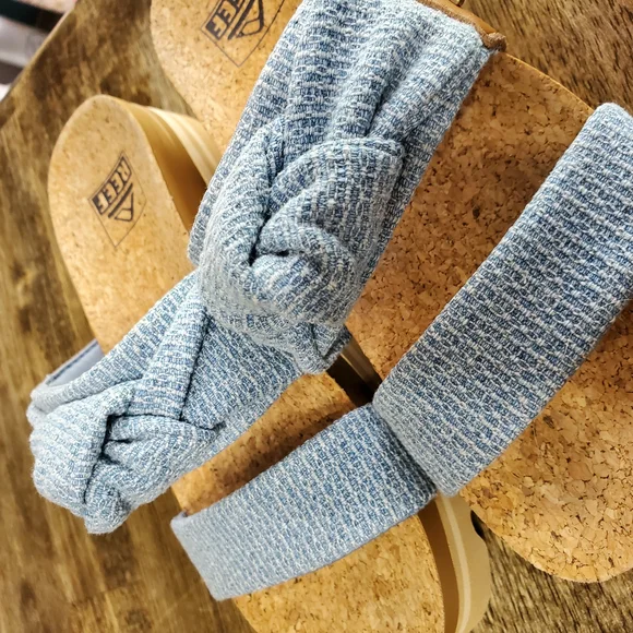 Reef Blue Double-Strap Sandals with Cork Footbed - Picture 5 of 7